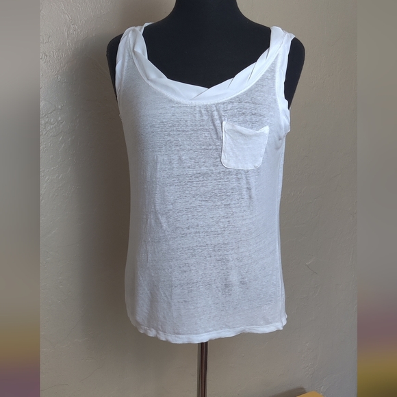 LOFT Tops - Loft Scalloped Trim Sleeveless Tank With Pocket